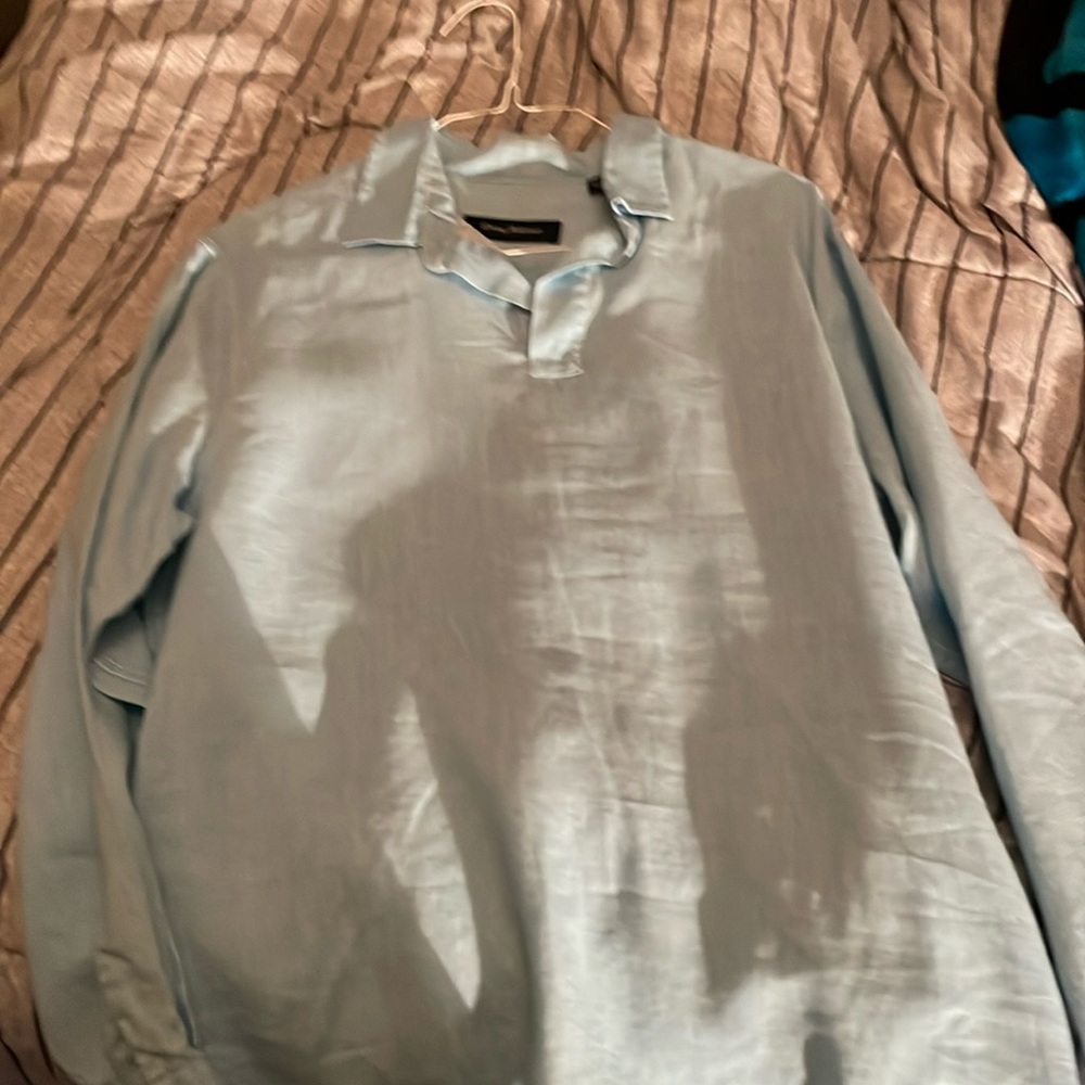 Light Blue Tommy Bahama long sleeve linen shirt